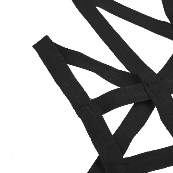 Black Sexy Strappy & Stretchy Body Harness Panty - Picture 4 of 7